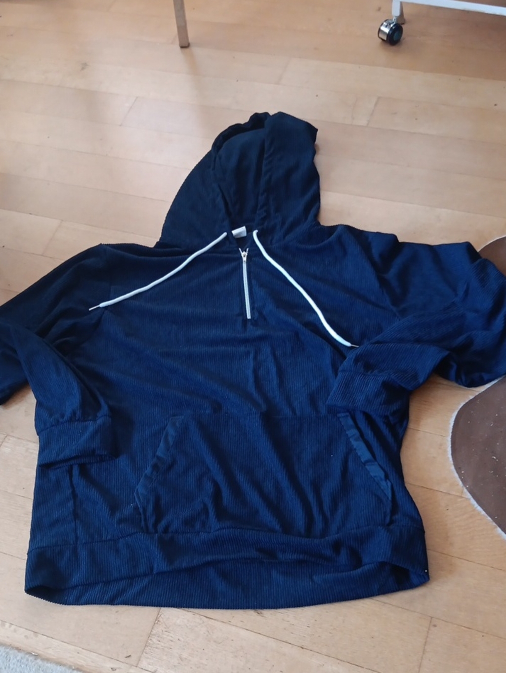 Men's Lightweight Navy Hooded Shirt Jacket
